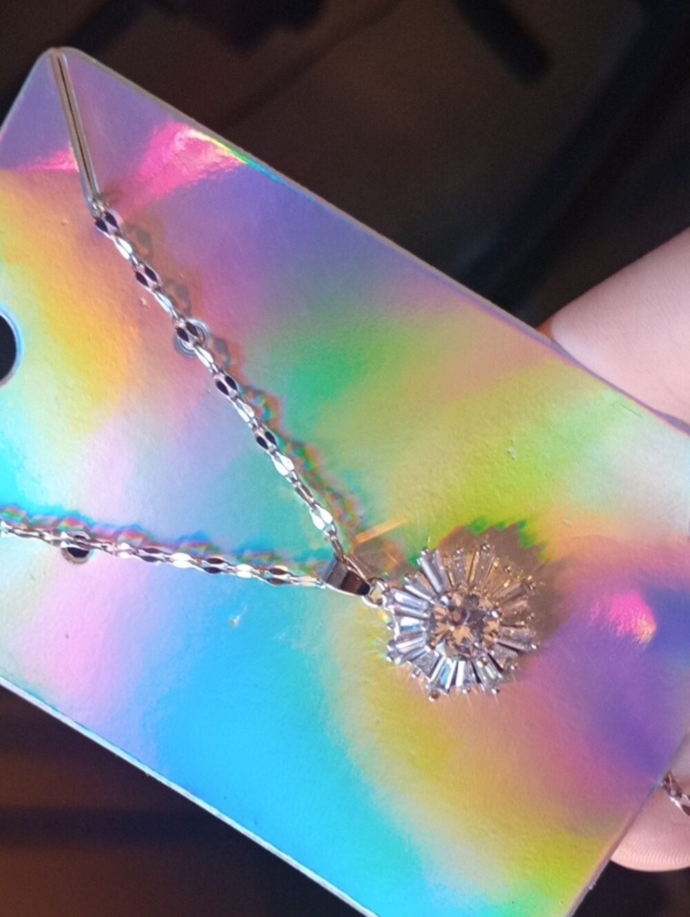 ❤️ $10 Each Or Bundle 4/$20 Silver Crystal Burst Pendant Necklace